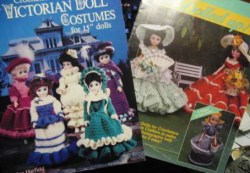 1099 CROCHET VICTORIAN DOLL COSTUMES 15'' DOLLS 2 LEAFLETS